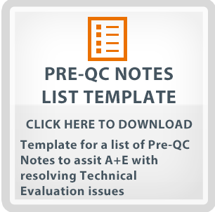 Pre-QC Notes List Template