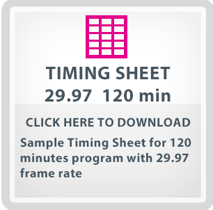Timing Sheet Sample 29.97 120min