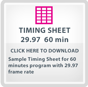 Timing Sheet Sample 29.97 60min